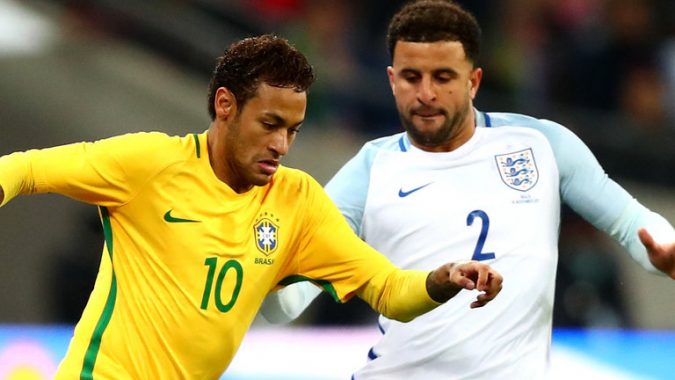 Inglaterra 0-0 Brasil, Neymar y Kyle Walker