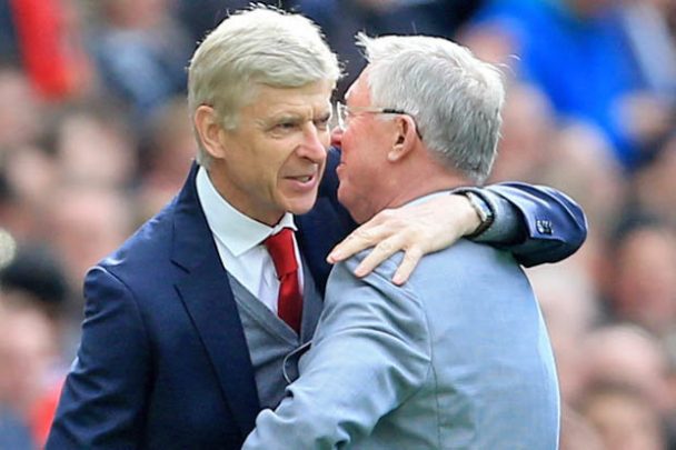 Arsène Wenger y Alex Ferguson.
