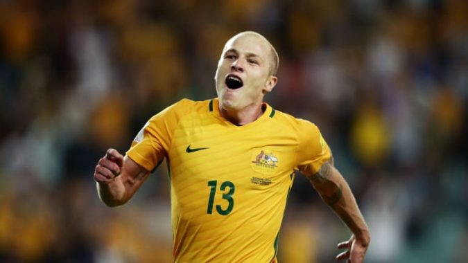 Aaron Mooy con Australia en el Mundial de Rusia 2018.