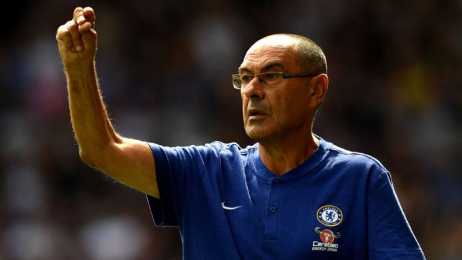 Maurizio Sarri, durante un partido con el Chelsea